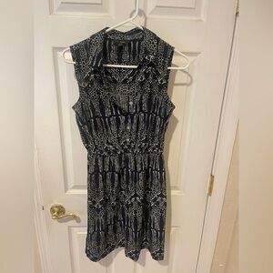 Alfani Black and White Patterned Midi Dress